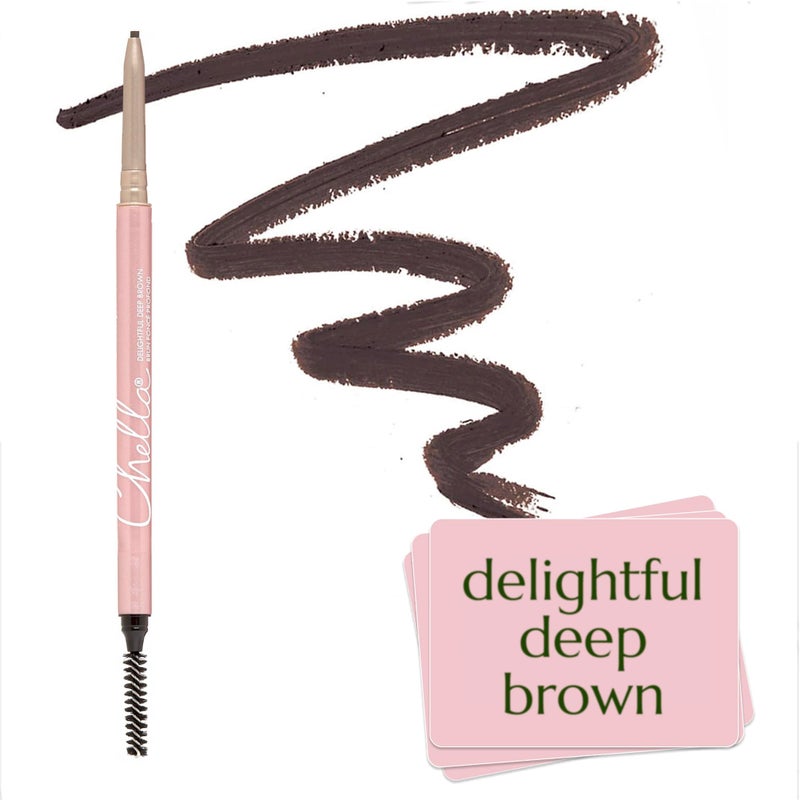 Chella Eyebrow Pencil  EasytoUse Brow Definer for Shaping Filling  Blending  LongWear Deep Brown Eyebrow Pencils for Women with Precise Tip Deep Brown